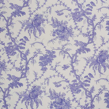 Schumacher San Cristobal Toile Purple 178732 Schumacher Classics Collection Indoor Upholstery Fabric