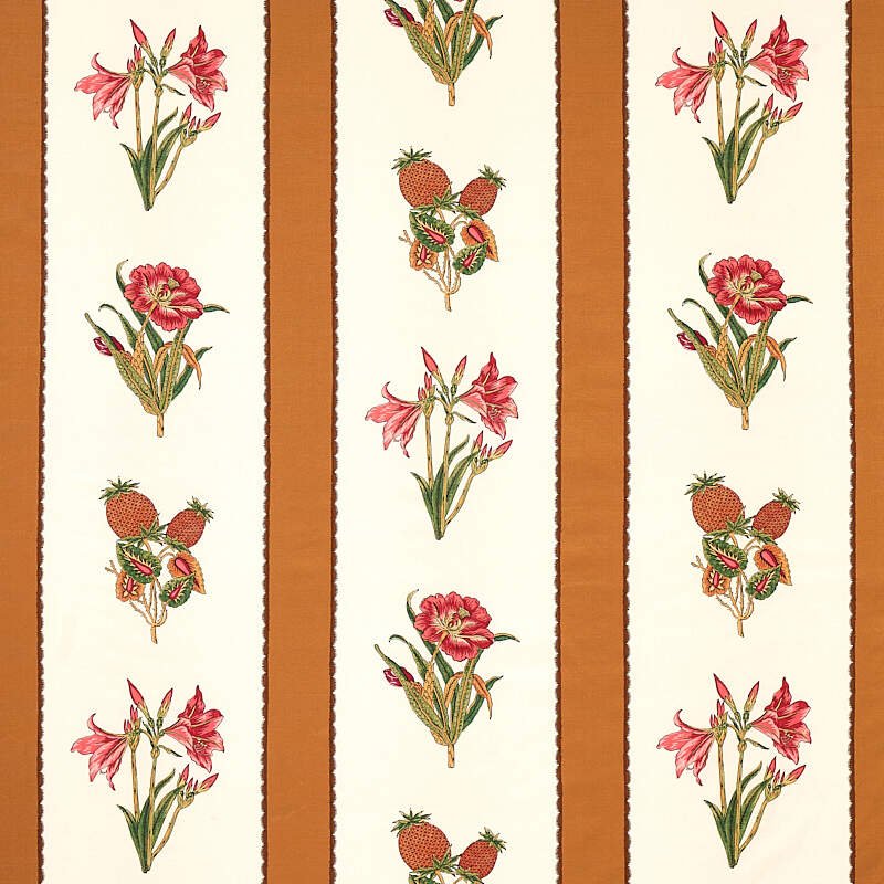 Schumacher Servilia Stripe Camel 179642 Schumacher Classics Collection Indoor Upholstery Fabric