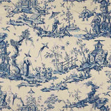 Schumacher Shengyou Toile Indigo 175800 Schumacher Classics Collection Indoor Upholstery Fabric