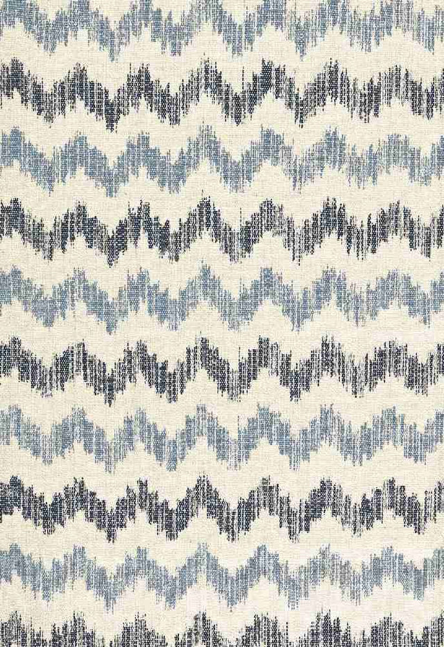 Schumacher Sierra Ikat Indigo 175310 Ikat Collection Indoor Upholstery Fabric