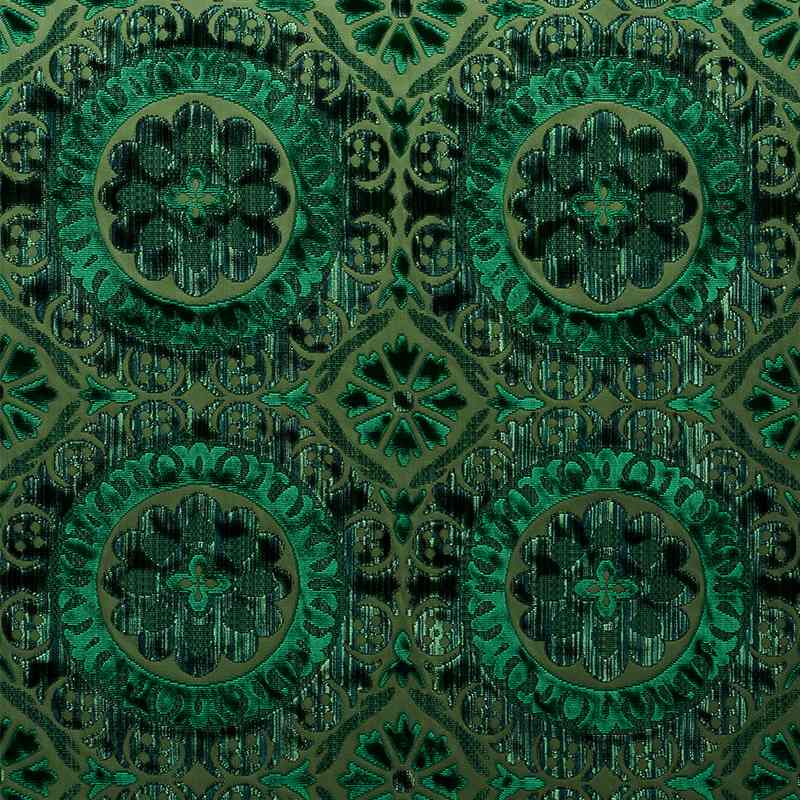 Schumacher Suzani Strie Velvet Emerald 77641 Cut and Patterned Velvets Collection Indoor Upholstery Fabric