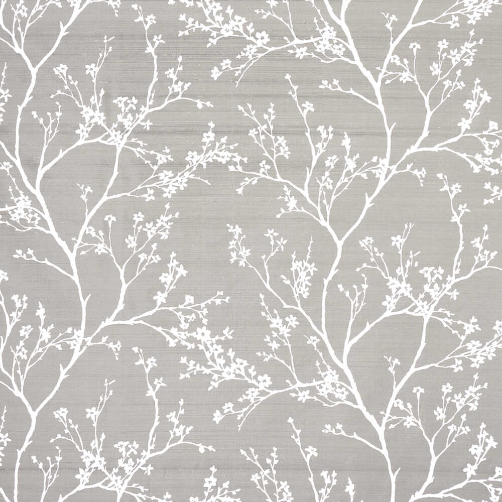 Schumacher Twiggy Silk Pewter 180502 Moon River Collection Indoor Upholstery Fabric