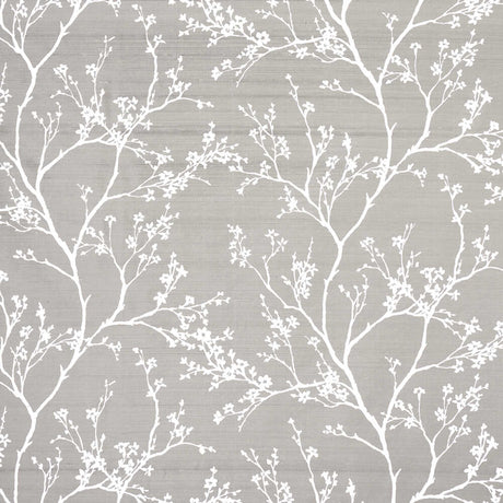 Schumacher Twiggy Silk Pewter 180502 Moon River Collection Indoor Upholstery Fabric