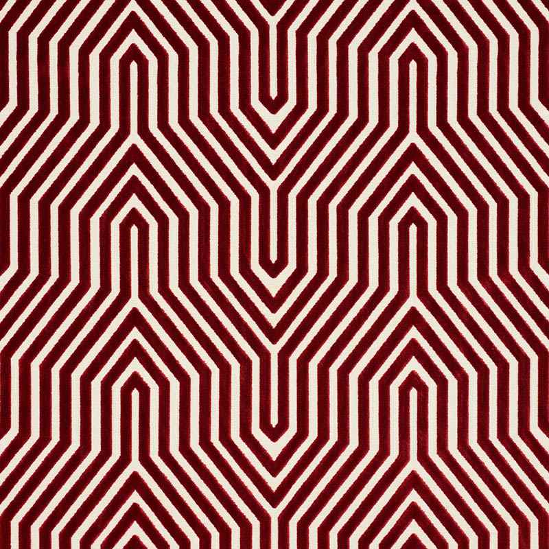 Schumacher Vanderbilt Velvet Garnet 66196 Cut and Patterned Velvets Collection Indoor Upholstery Fabric