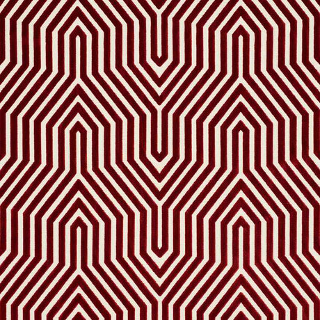 Schumacher Vanderbilt Velvet Garnet 66196 Cut and Patterned Velvets Collection Indoor Upholstery Fabric