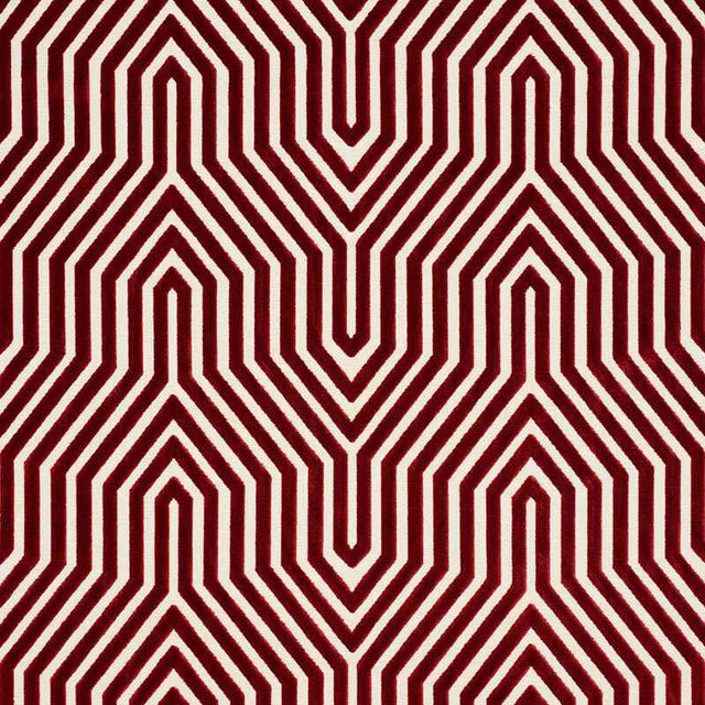 Schumacher Vanderbilt Velvet Garnet 66196 Cut and Patterned Velvets Collection Indoor Upholstery Fabric