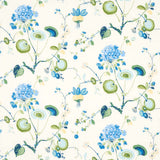 Schumacher Vasily Linen Green And Blue 180081 Schumacher Classics Collection Indoor Upholstery Fabric