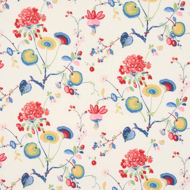 Schumacher Vasily Linen Multi 180080 Schumacher Classics Collection Indoor Upholstery Fabric