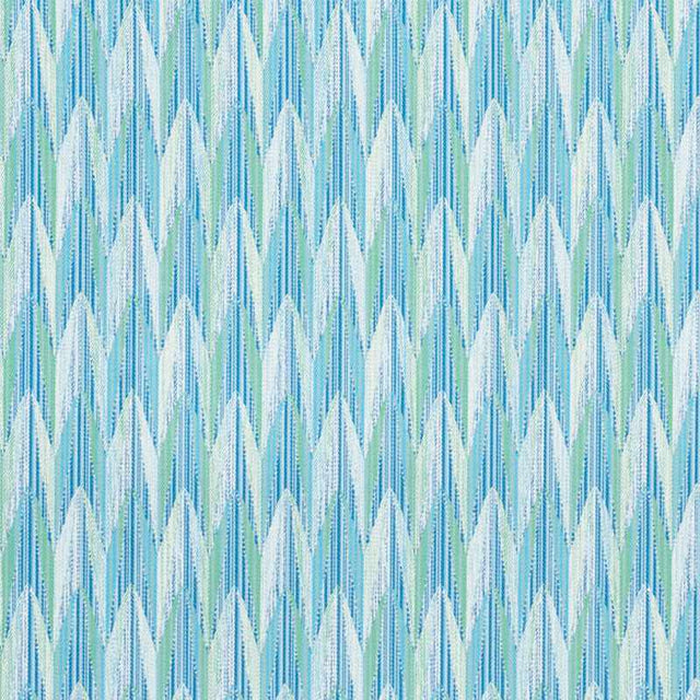 Schumacher Verdant Aqua and Lea75910 Indoor / Outdoor Prints and Wovens Collection Upholstery Fabric