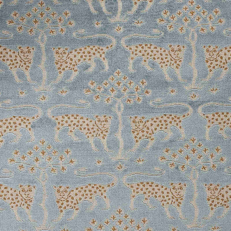 Schumacher Woodland Leopard Velvet Mineral 80080 Cut and Patterned Velvets Collection Indoor Upholstery Fabric