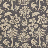 Schumacher Woodland Silhouette Steel 176175 Schumacher Classics Collection Indoor Upholstery Fabric