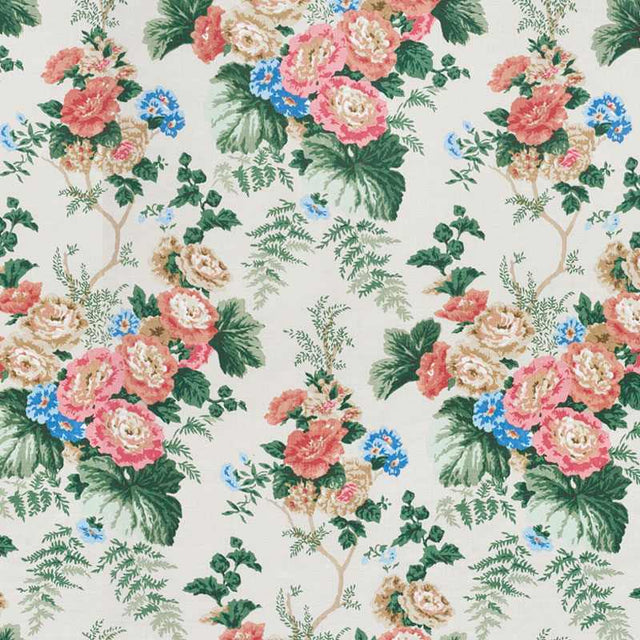 Schumacher Wycombe Park Red and Blue 178111 Schumacher Classics Collection Indoor Upholstery Fabric