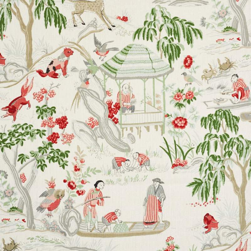 Schumacher Yangtze River Ivory 176774 Schumacher Classics Collection Indoor Upholstery Fabric