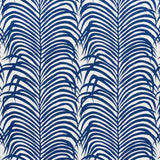 Schumacher Zebra Palm Navy 73170 Indoor / Outdoor Prints and Wovens Collection Upholstery Fabric