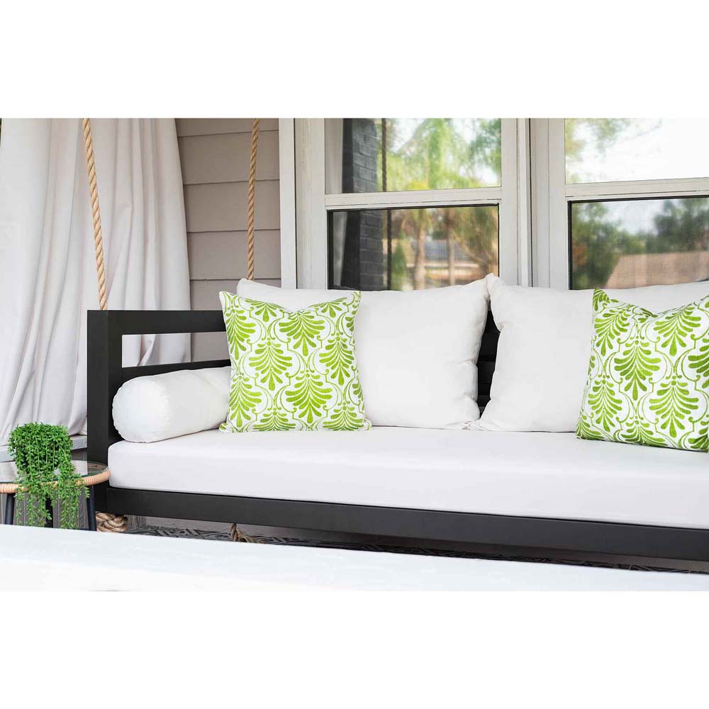 The Shirley Swing Bed - Twin Size - Textured Black Finish - UnManilla Rope