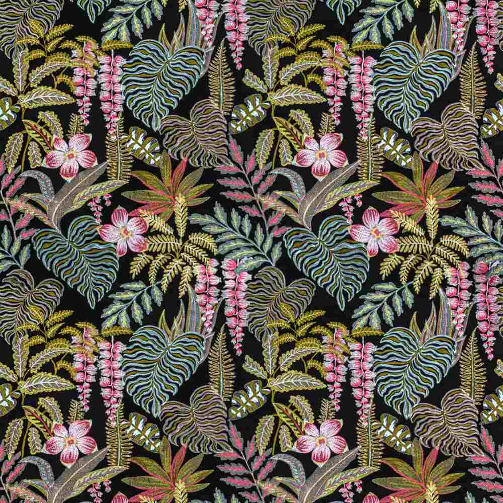 Stout Tropicale Black 7806-10 Bassett McNab Collection Multipurpose Fabric