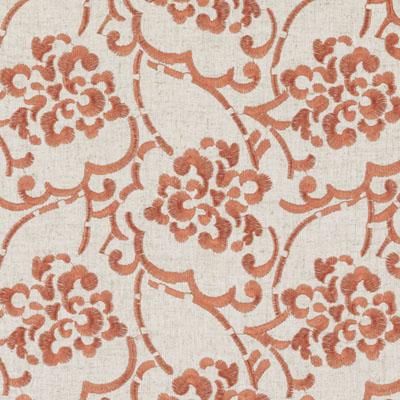Suburban 73034-33 Persimmon Barton Embroideries Collection Multipurpose Fabric