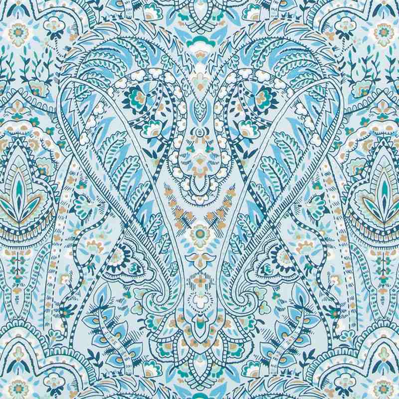Suburban SE42628-5 Blue Nostalgia Prints and Wovens Collection Indoor Upholstery Fabric