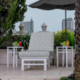 Sunbrella Agra Indigo 145147-0000 Fusion Collection - Reversible Upholstery Fabric (Light Side)