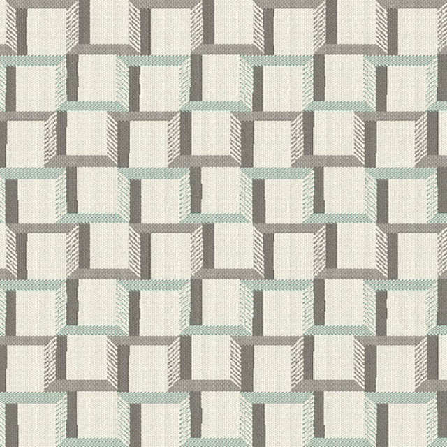 Sunbrella Beveled Squares Mist 145471-0002 Upholstery Fabric