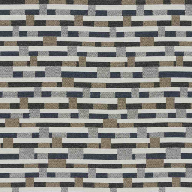Sunbrella by Mayer Metal Strips Granite 434-006 Vollis Simpson Collection Upholstery Fabric
