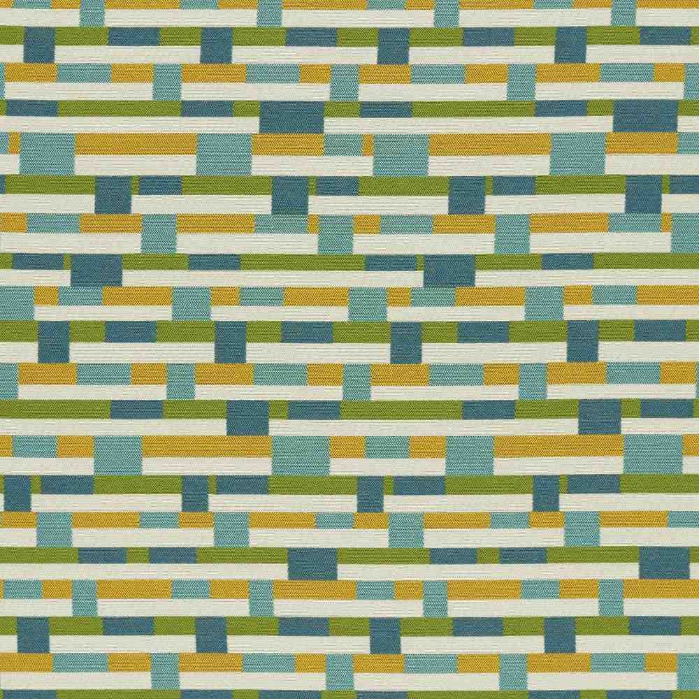 Sunbrella by Mayer Metal Strips Springtime 434-003 Vollis Simpson Collection Upholstery Fabric