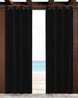 Sunbrella Canvas Black Indoor/Outdoor Curtain Panel