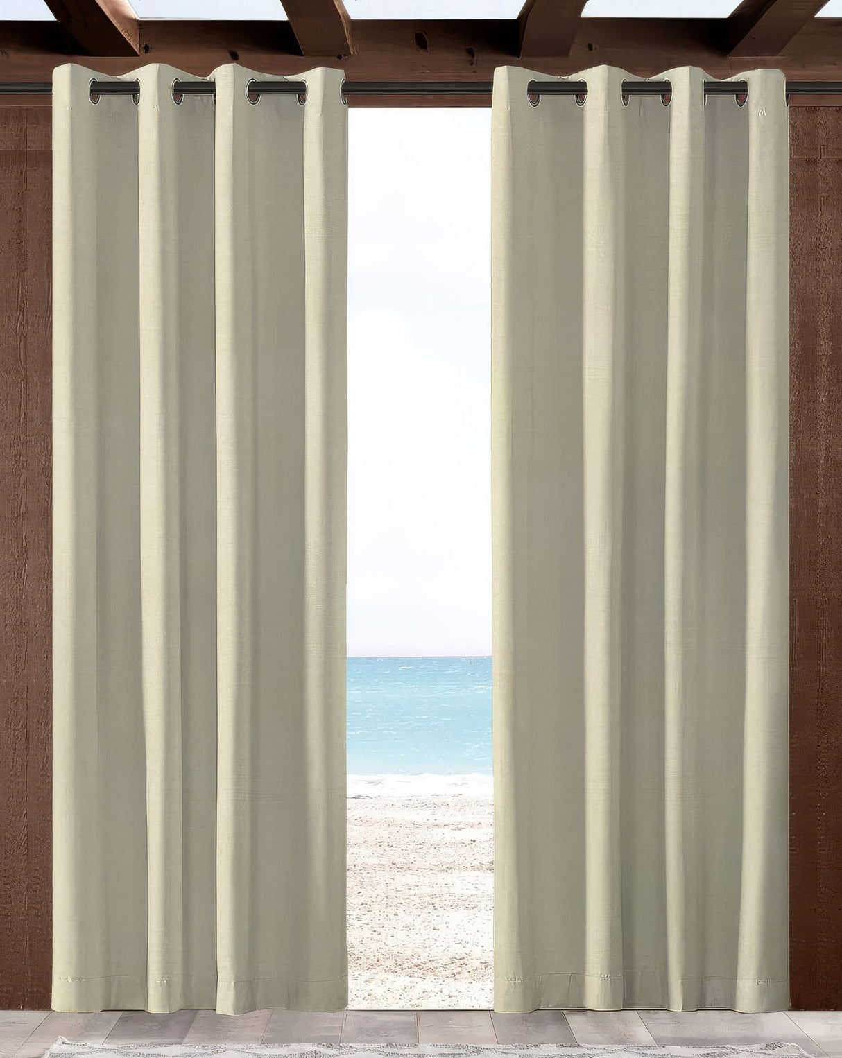 Sunbrella Canvas Canvas Indoor/Outdoor Curtain Panel