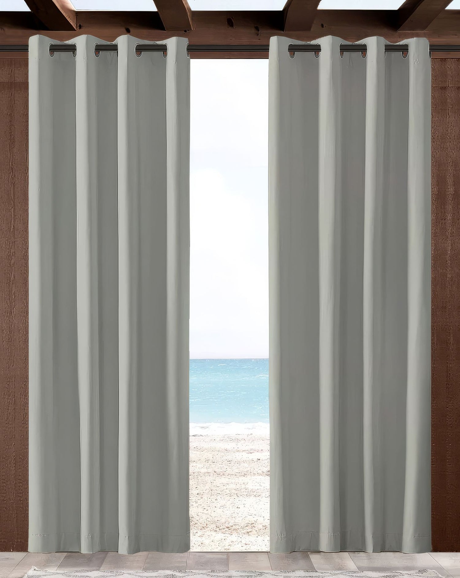 Sunbrella Canvas Granite Indoor/Outdoor Curtain Panel
