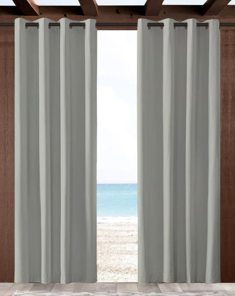 Sunbrella Canvas Granite Indoor/Outdoor Curtain Panel