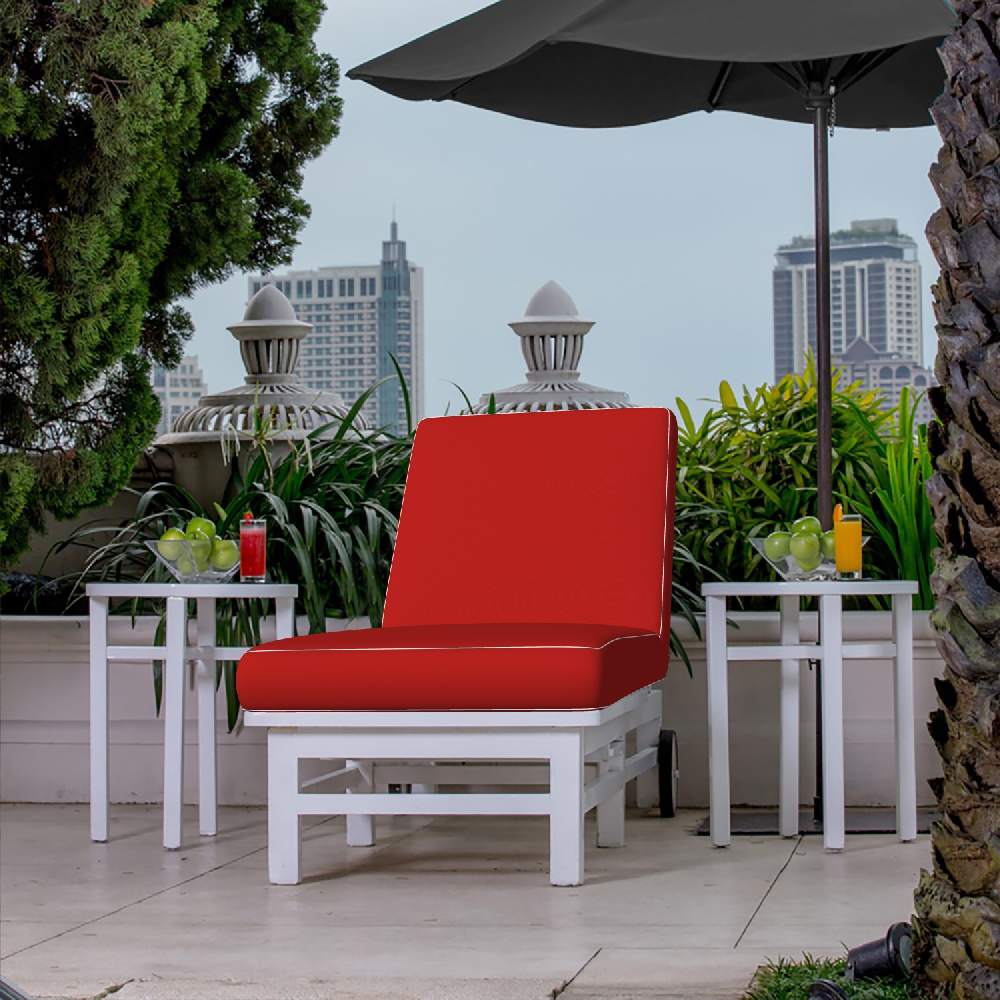 Sunbrella Canvas Logo Red 5477-0000 Elements Collection Upholstery Fabric