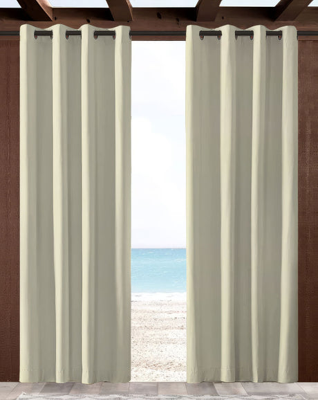 Sunbrella Canvas Natural Indoor/Outdoor Curtain Panel