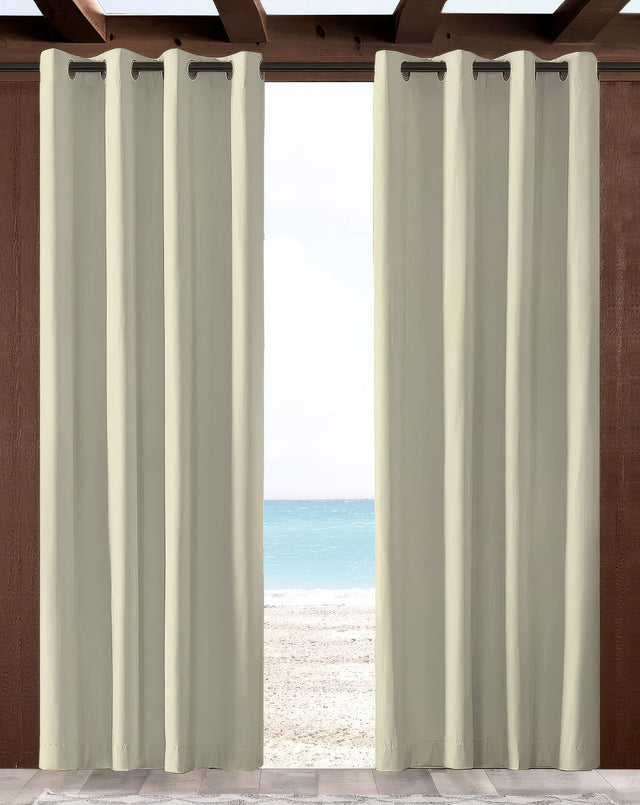 Sunbrella Canvas Natural Indoor/Outdoor Curtain Panel