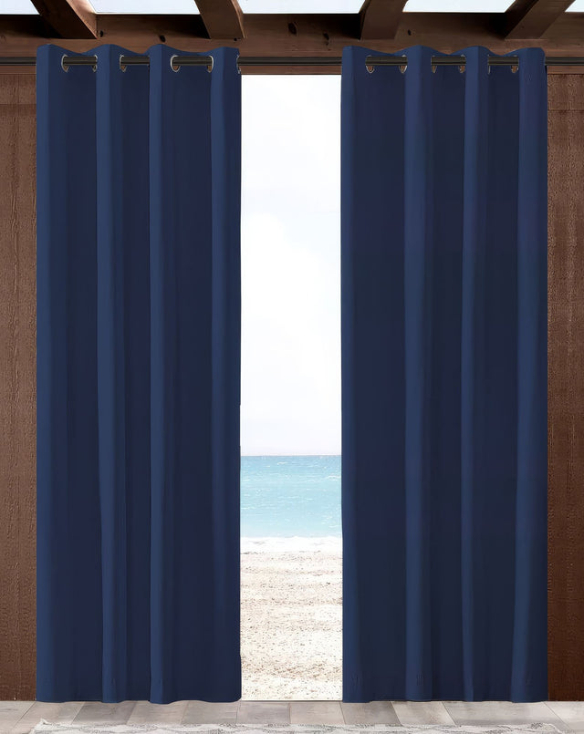 Sunbrella Canvas Navy Indoor/Outdoor Curtain Panel