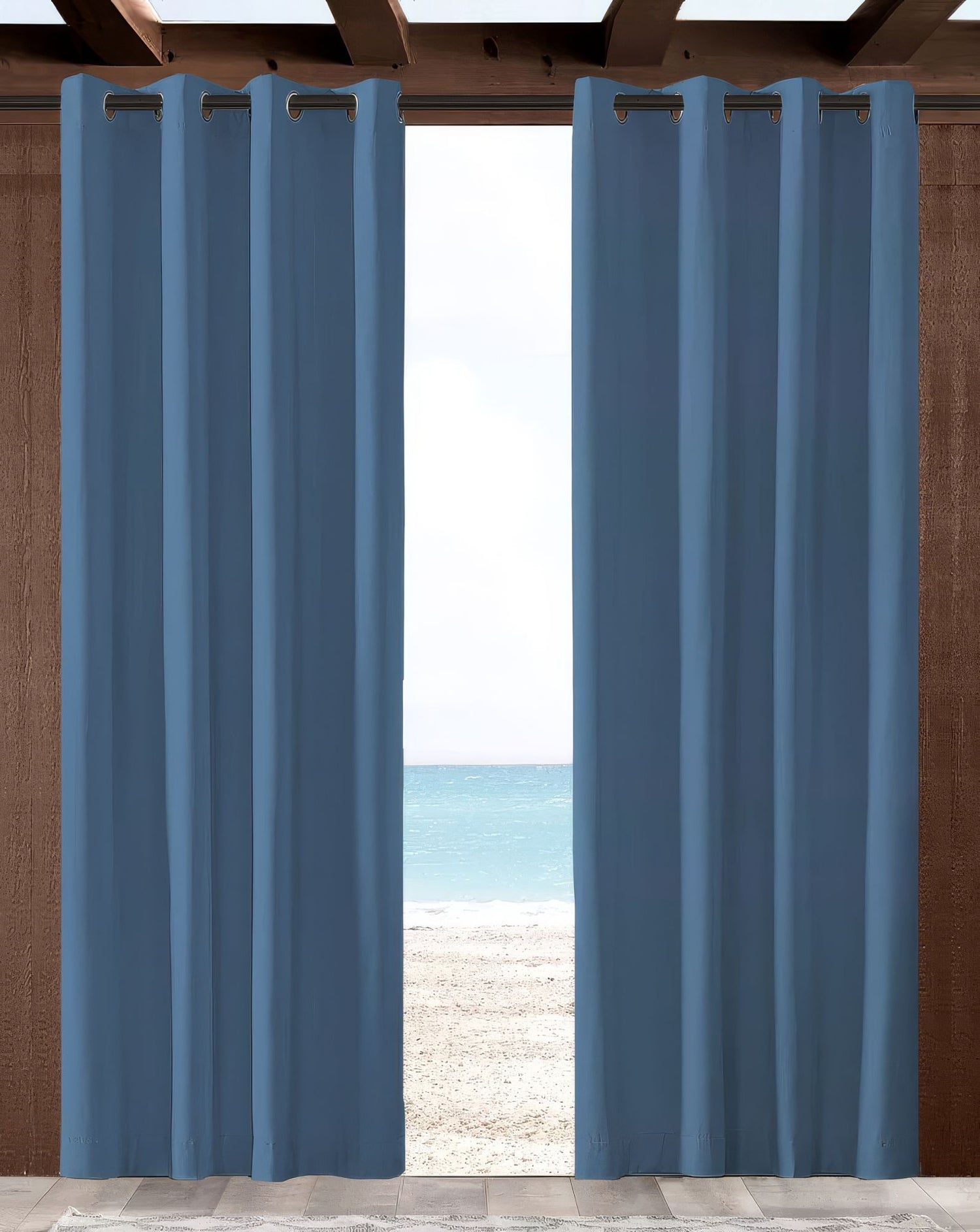 Sunbrella Canvas Sapphire Blue Indoor/Outdoor Curtain Panel
