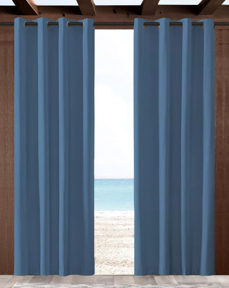 Sunbrella Canvas Sapphire Blue Indoor/Outdoor Curtain Panel
