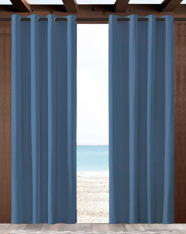 Sunbrella Canvas Sapphire Blue Indoor/Outdoor Curtain Panel