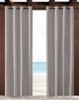 Sunbrella Cast Silver Indoor/Outdoor Curtain Panel