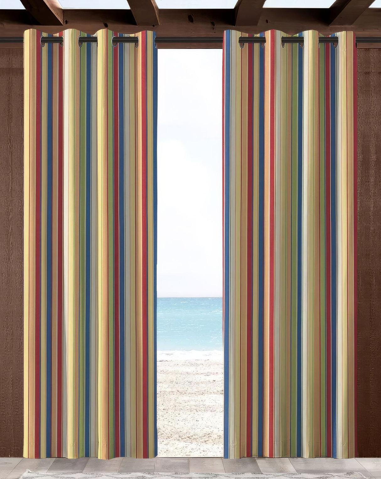 Sunbrella Castanet Beach Indoor/Outdoor Curtain Panel