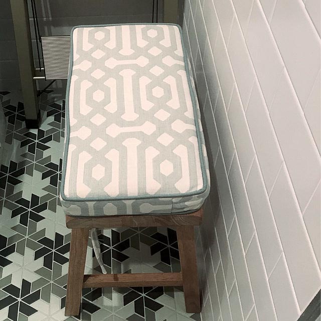 Sunbrella Fretwork Mist 45991-0000 Elements Collection Upholstery Fabric