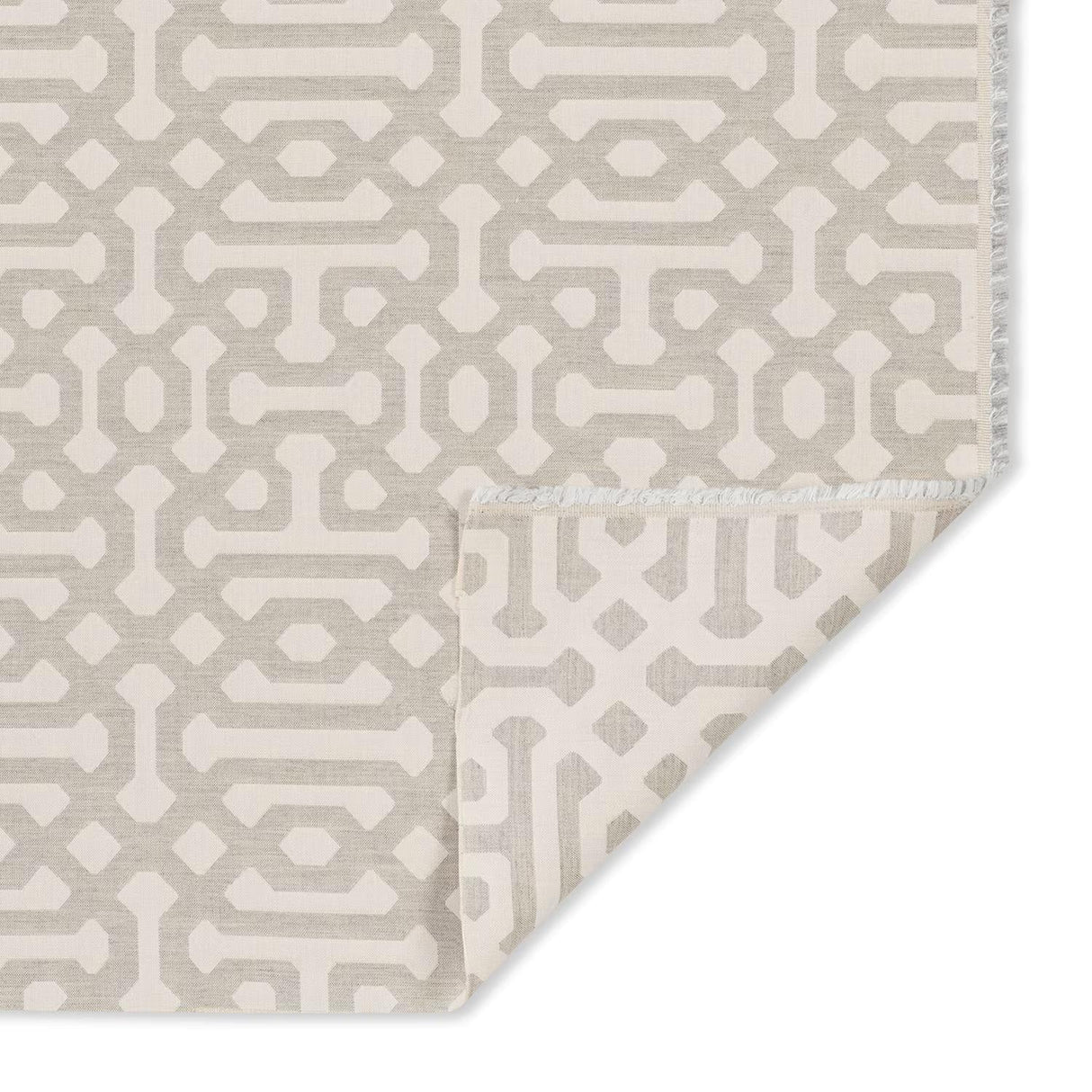 Sunbrella Fretwork Pewter 45991-0002 Elements Collection - Reversible Upholstery Fabric