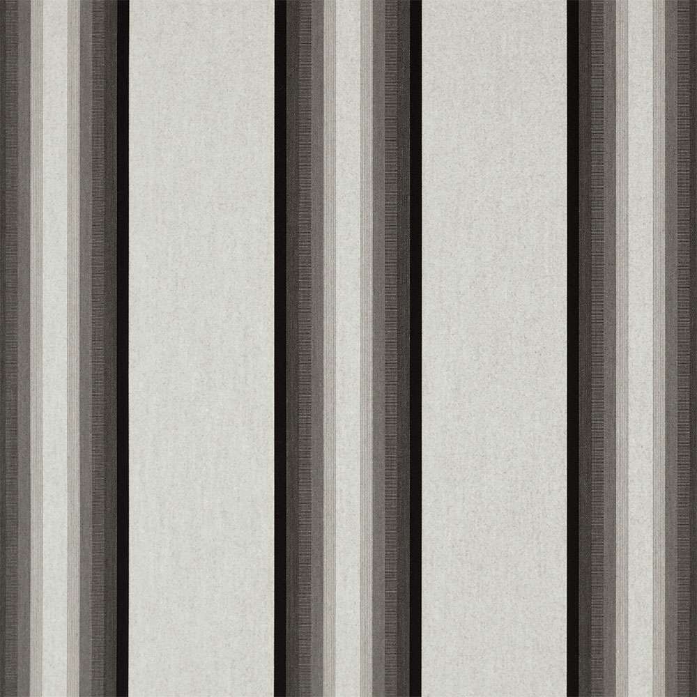 Sunbrella Grey / Black / White 4799-0000 46-Inch Stripes Awning / Shade Fabric