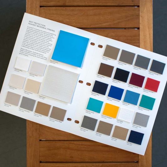 sunbrella horizon swatch book inside