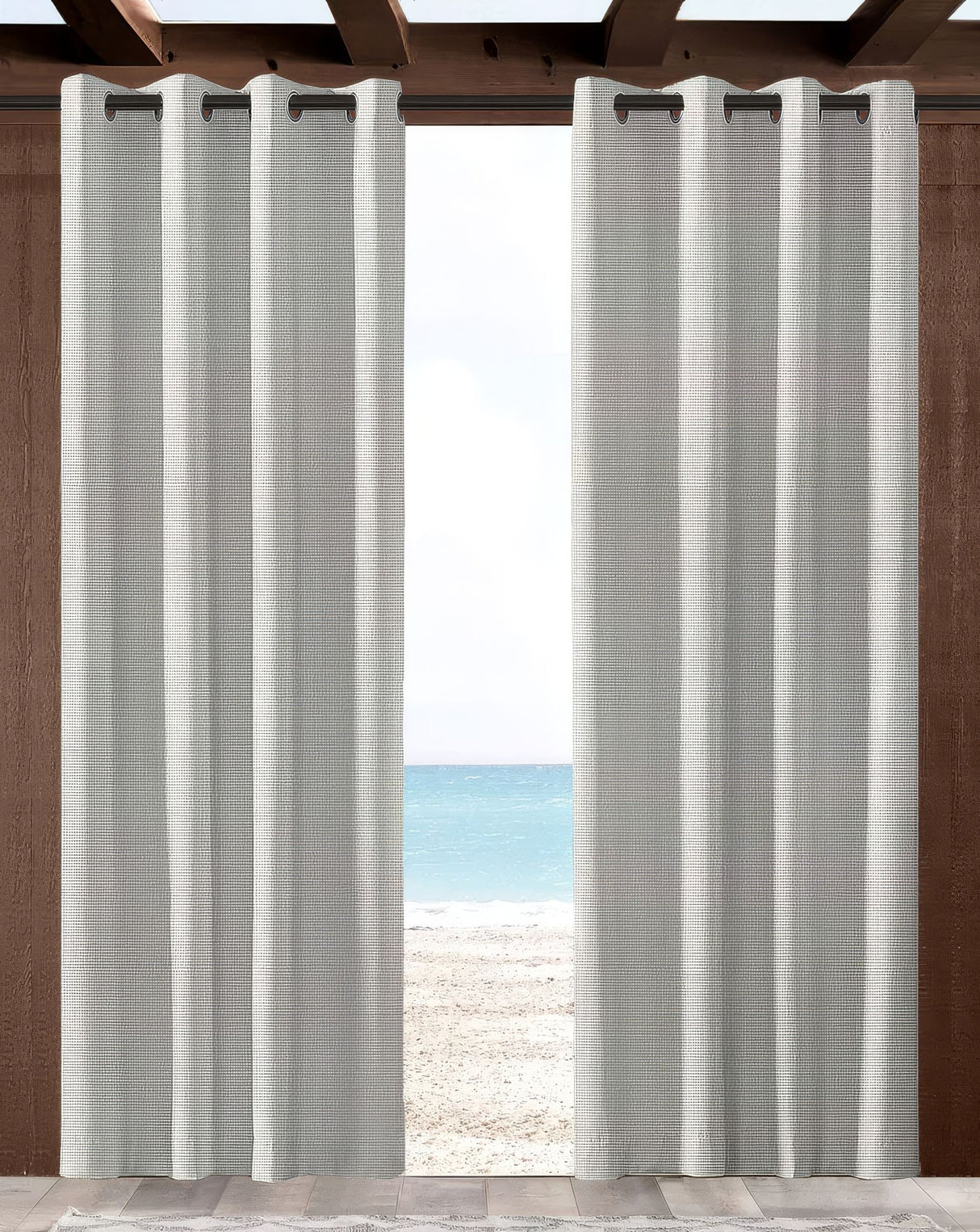 Sunbrella Idol Snow Indoor/Outdoor Curtain Panel