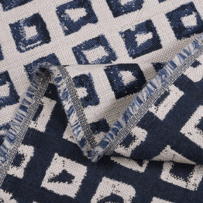 Sunbrella Kindle Indigo 145666-0004 Fusion Collection - Reversible Upholstery Fabric (Light Side)