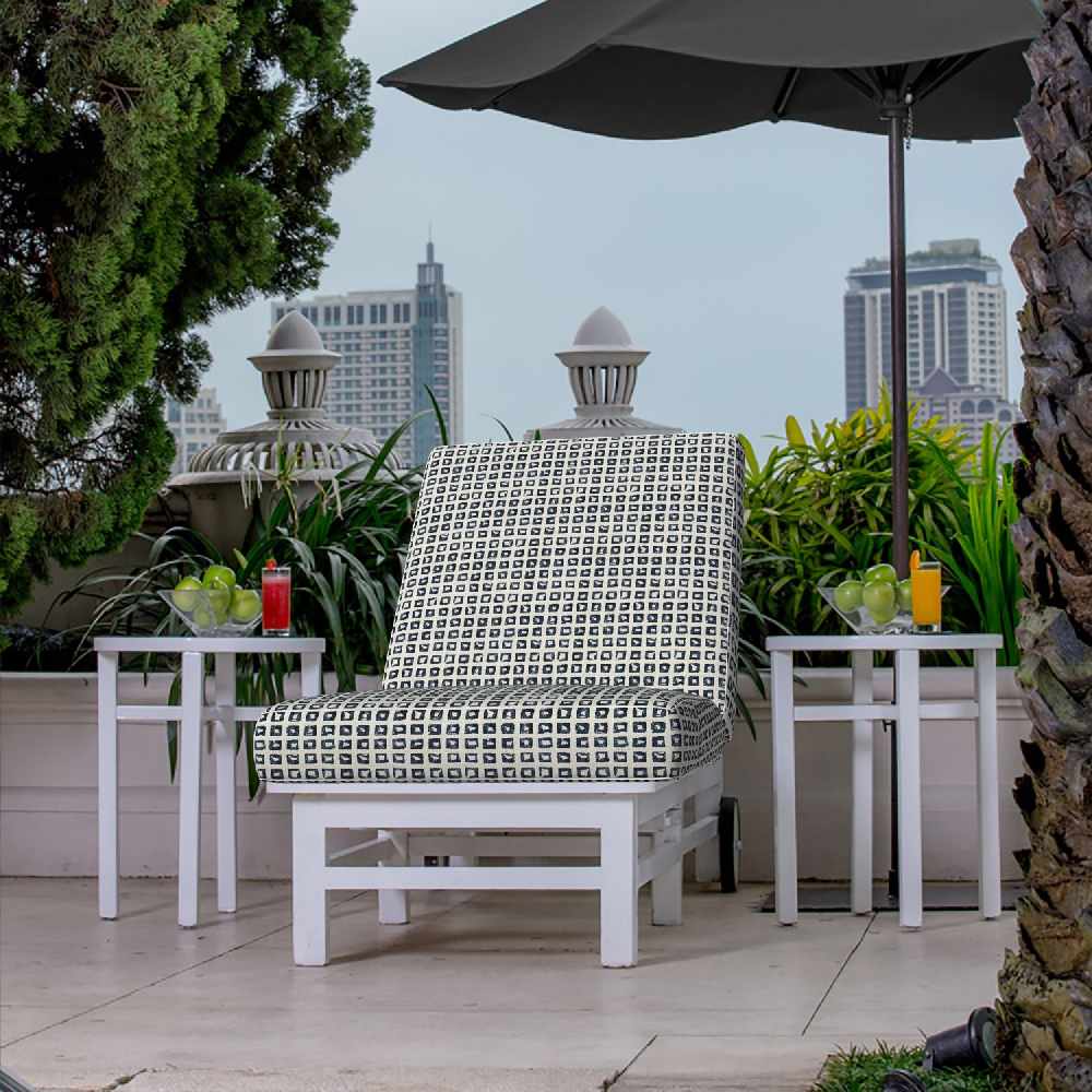 Sunbrella Kindle Indigo 145666-0004 Fusion Collection - Reversible Upholstery Fabric (Light Side)