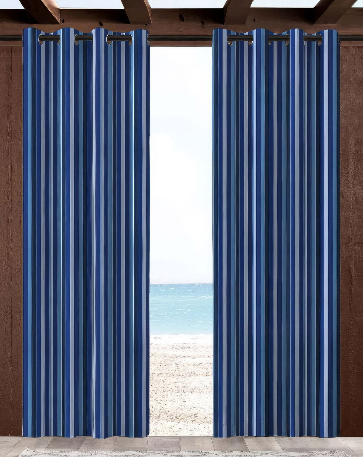 Sunbrella Milano Cobalt Indoor/Outdoor Curtain Panel