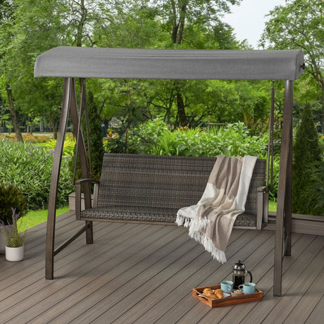Sunbrella Replacement Canopy Cover - Agio McKinnon Woven Patio Swing - Cast Slate
