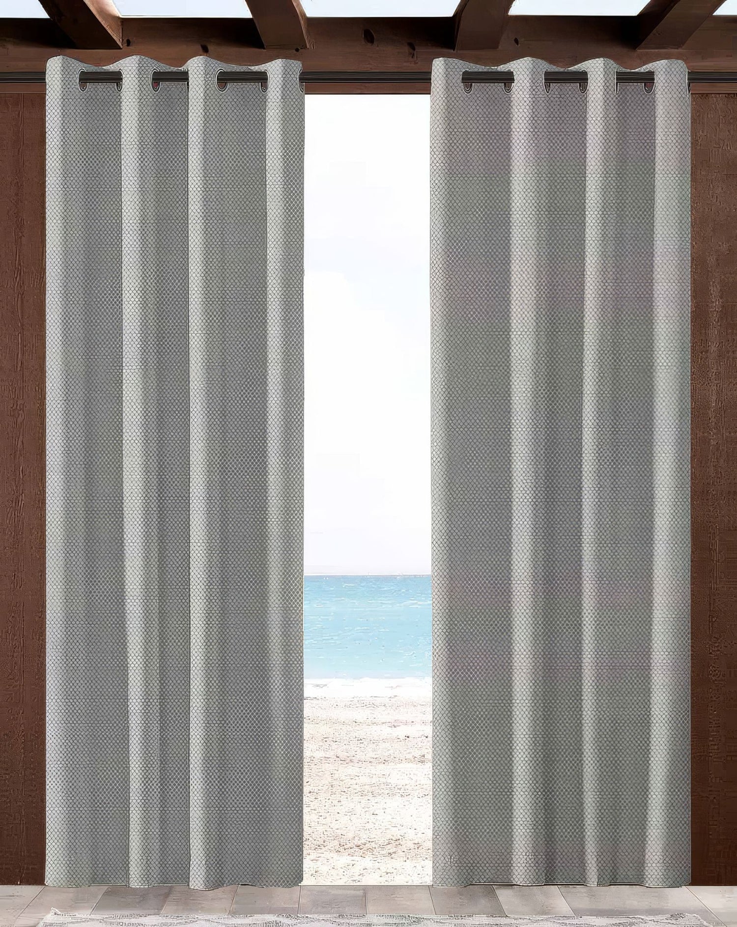 Sunbrella Sailcloth Seagull Indoor/Outdoor Curtain Panel - Patio Lane