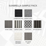 Sunbrella Sample Pack - Black / White - Patio Lane